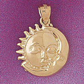 Dazzlers Jewelry Sun Pendant Necklace Charm Bracelet in Yellow, White or Rose Gold 5674, MPN: DZ-56…