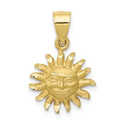 Satin Diamond-Cut Sun Pendant 10k Gold 10K5967, MPN: 10K5967,