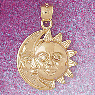 Dazzlers Jewelry Sun Pendant Necklace Charm Bracelet in Yellow, White or Rose Gold 5672, MPN: DZ-56…