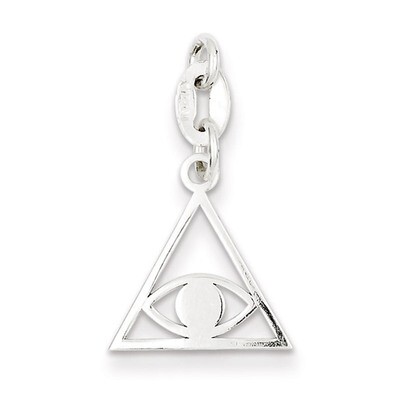 Evil Eye Charm Sterling Silver Polished QC7602, MPN: QC7602, 883957564357