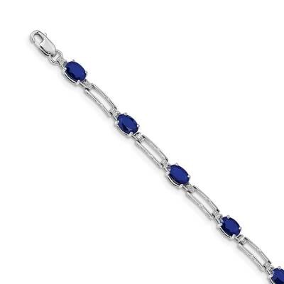 Sapphire Gemstone Bracelet 14k White Gold Diamond BM4489-SA-005-WA, MPN: BM4489-SA-005-WA, 88395797…