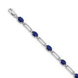 Sapphire Gemstone Bracelet 14k White Gold Diamond BM4489-SA-005-WA, MPN: BM4489-SA-005-WA, 88395797…