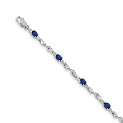 Sapphire Gemstone Bracelet 14k White Gold Diamond BM4475-SA-001-WA, MPN: BM4475-SA-001-WA, 88395742…