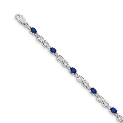 Sapphire Gemstone Bracelet 14k White Gold Diamond BM4477-SA-001-WA, MPN: BM4477-SA-001-WA, 88395738…