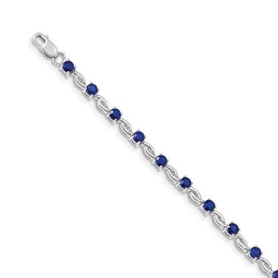 Sapphire Gemstone Bracelet 14k White Gold BM4480-SA-W, MPN: BM4480-SA-W, 883957425160