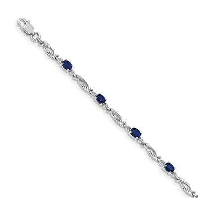 Sapphire Gemstone Bracelet 14k White Gold Diamond BM4476-SA-001-WA, MPN: BM4476-SA-001-WA, 88395725…