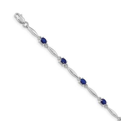 Diamond and Sapphire Gemstone Bracelet 14k White Gold BM4484-SA-001-WA, MPN: BM4484-SA-001-WA, 8839…