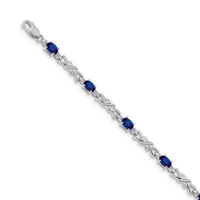 Sapphire Gemstone Bracelet 14k White Gold Diamond BM4478-SA-001-WA, MPN: BM4478-SA-001-WA, 88395742…