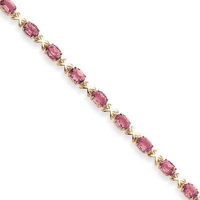 Ruby bracelet 14k Gold 7x5mm Oval X962R, MPN: X962R, 883957194127