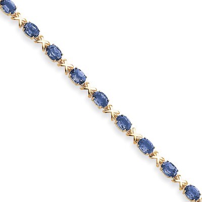 Sapphire bracelet 14k Gold 7x5mm Oval X962S, MPN: X962S, 883957196886