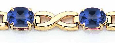 Sapphire bracelet 14k Gold 7x5mm Oval X951S, MPN: X951S, 883957196916