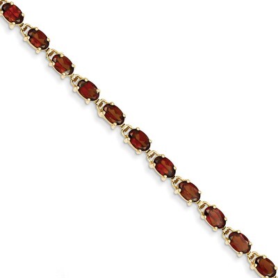 6x4mm Oval Garnet bracelet 14k Gold X960GA, MPN: X960GA, 883957078533