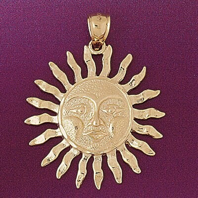 Dazzlers Jewelry Sun Pendant Necklace Charm Bracelet in Yellow, White or Rose Gold 5649, MPN: DZ-56…