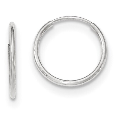 Endless Hoop Earrings 10k White Gold 10T974, MPN: 10T974, 191101170140