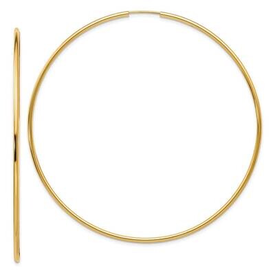 Endless Hoop Earrings 14k Gold TF803, MPN: TF803, 191101368035