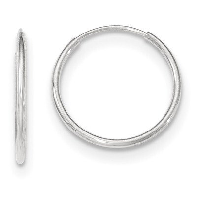 Endless Hoop Earrings 10k White Gold 10T975, MPN: 10T975, 191101170157