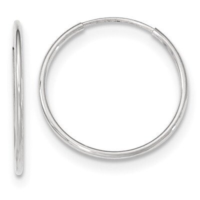 Endless Hoop Earrings 10k White Gold 10T976, MPN: 10T976, 191101170164