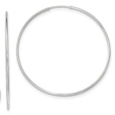 Endless Hoop Earrings 10k White Gold 10T981, MPN: 10T981, 191101170201