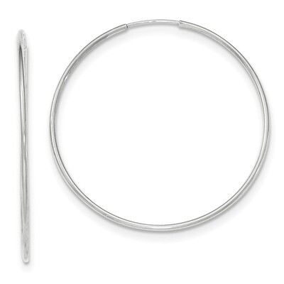 Endless Hoop Earrings 10k White Gold 10T979, MPN: 10T979, 191101170195