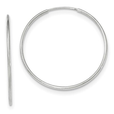 Endless Hoop Earrings 10k White Gold 10T978, MPN: 10T978, 191101170188