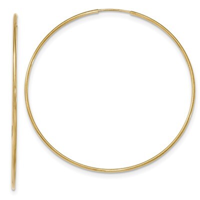 Polished Endless Tube Hoop Earrings 10k Gold 10T968, MPN: 10T968, 191101170089
