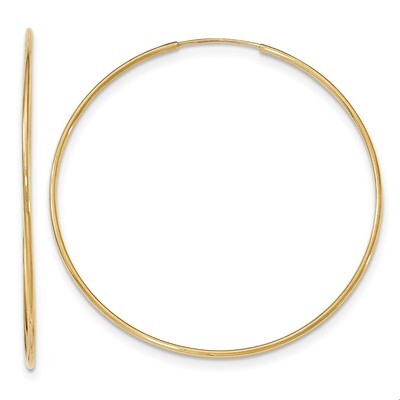 Polished Endless Tube Hoop Earrings 10k Gold 10T969, MPN: 10T969, 191101170096