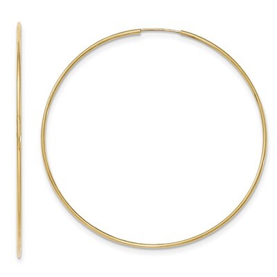 Polished Endless Tube Hoop Earrings 10k Gold 10T971, MPN: 10T971, 191101170119