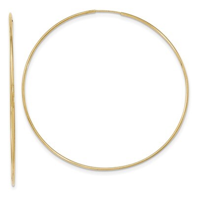 Polished Endless Tube Hoop Earrings 10k Gold 10T972, MPN: 10T972, 191101170126