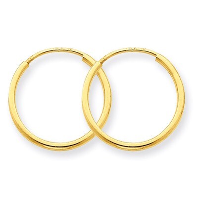 1.25mm Endless Hoop Earring 14k Gold XY1209, MPN: XY1209, 883957299945