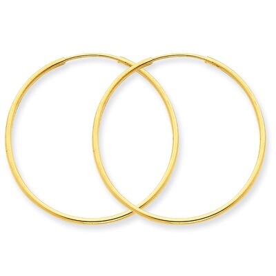 1.25mm Endless Hoop Earring 14k Gold XY1205, MPN: XY1205, 883957299907
