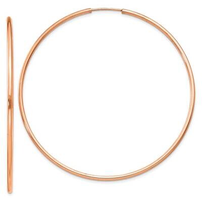 1.5mm Polished Endless Hoop Earrings 14k Rose Gold TF1436, MPN: TF1436, 883957917375