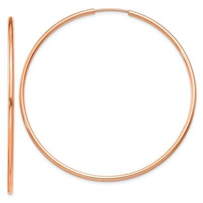 1.5mm Polished Endless Hoop Earrings 14k Rose Gold TF1435, MPN: TF1435, 883957917320