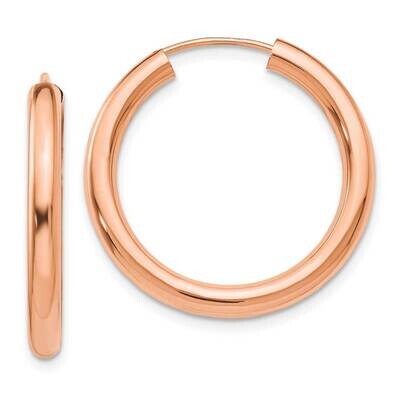 Endless Tube Hoop Earrings 14k Rose Gold Polished XY1252, MPN: XY1252, 883957997629