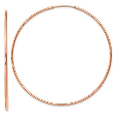 1.2mm Polished Endless Hoop Earrings 14k Rose Gold XY1242, MPN: XY1242, 883957997124