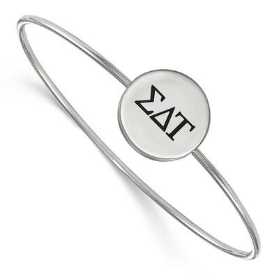 Sigma Delta Tau Enameled Slip-on Bangle Sterling Silver SS025SDT-6, MPN: SS025SDT-6, 191101103018