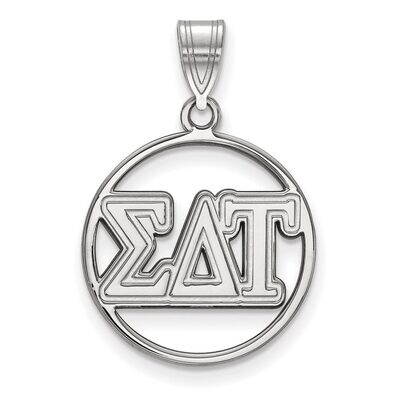 Sigma Delta Tau Small Circle Pendant Sterling Silver SS011SDT, MPN: SS011SDT, 886774611020