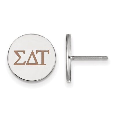 Sigma Delta Tau Enameled Post Earrings Sterling Silver SS032SDT, MPN: SS032SDT, 886774611235