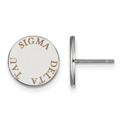 Sigma Delta Tau Enameled Post Earrings Sterling Silver SS020SDT, MPN: SS020SDT, 886774611112