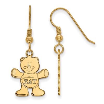 Sigma Delta Tau Medium Dangle Earrings Gold-plated Silver GP037SDT, MPN: GP037SDT, 886774938950