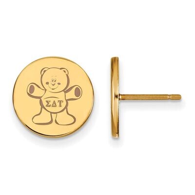 Sigma Delta Tau Enameled Post Earrings Gold-plated Silver GP047SDT, MPN: GP047SDT, 886774945934