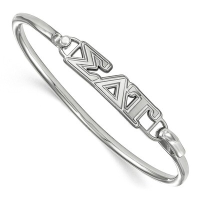 Sigma Delta Tau Small Hook and Clasp Bangle Sterling Silver SS009SDT-8, MPN: SS009SDT-8, 1911011029…