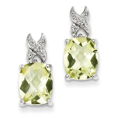 Sterling Silver Lemon Quartz Earrings QE9842LQ