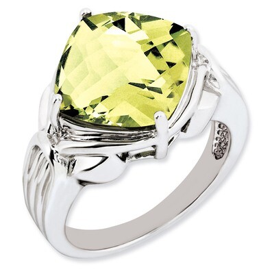Lemon Quartz Ring Sterling Silver QR2945LQ, MPN: QR2945LQ, 886774197548