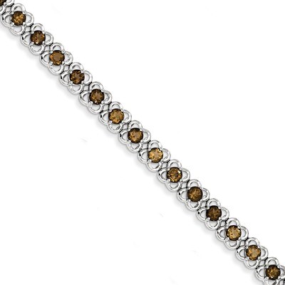 Smokey Quartz Bracelet Sterling Silver QX850SQ, MPN: QX850SQ, 883957368856