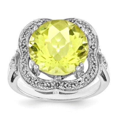 Lemon Quartz Ring Sterling Silver QR3200LQ, MPN: QR3200LQ, 886774200781