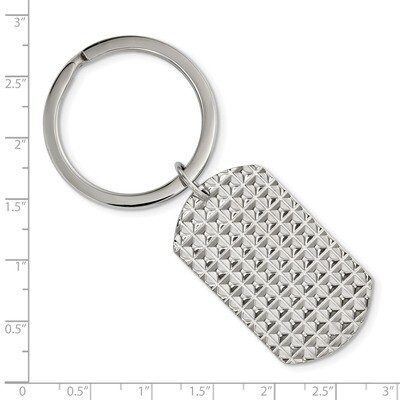 Textured Key Chain Stainless Steel Polished SRK147, MPN: SRK147, 191101054983