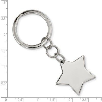 Star Key Chain Stainless Steel Polished SRK143, MPN: SRK143, 191101054945