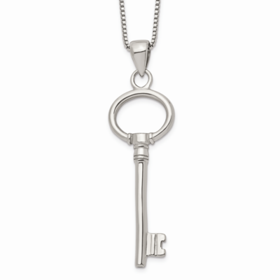 Key Necklace Stainless Steel Polished SRN1700-20 by Chisel, MPN: SRN1700-20, 191101389580