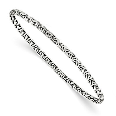 3.5mm Slip-on Bangle Sterling Silver Antiqued QB924, MPN: QB924, 886774749068