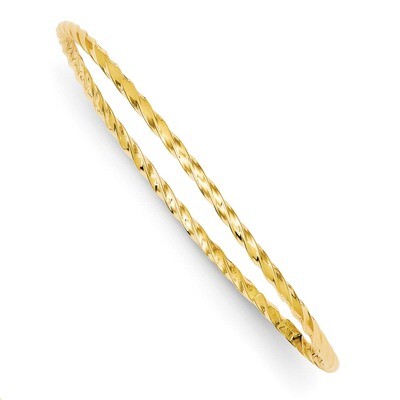 2.50mm Twist Slip-on Bangle 14k Gold DB569, MPN: DB569, 886774309781